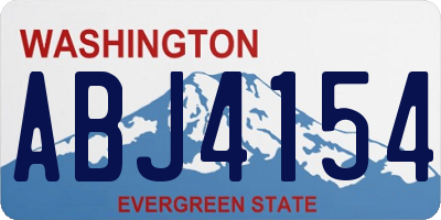 WA license plate ABJ4154