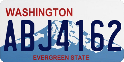 WA license plate ABJ4162