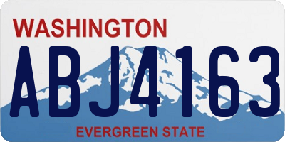 WA license plate ABJ4163