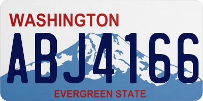 WA license plate ABJ4166