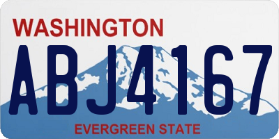 WA license plate ABJ4167