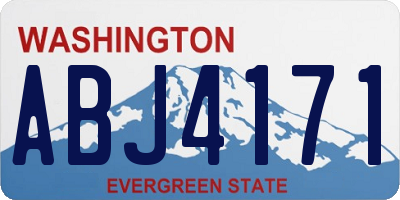 WA license plate ABJ4171