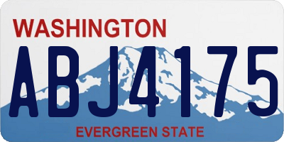 WA license plate ABJ4175