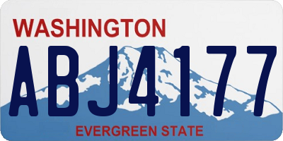 WA license plate ABJ4177