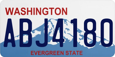 WA license plate ABJ4180