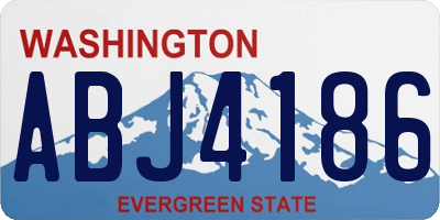 WA license plate ABJ4186
