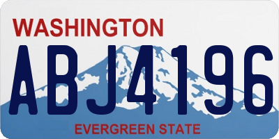 WA license plate ABJ4196