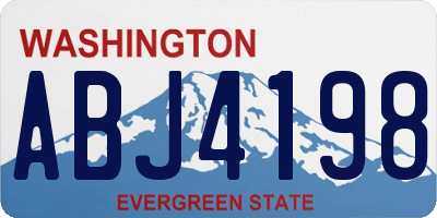 WA license plate ABJ4198