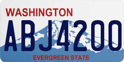 WA license plate ABJ4200