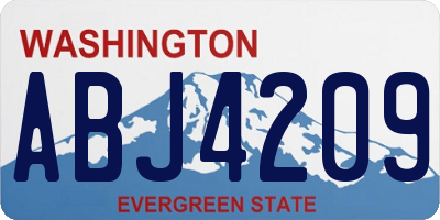WA license plate ABJ4209