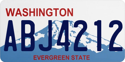 WA license plate ABJ4212
