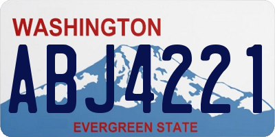 WA license plate ABJ4221