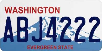 WA license plate ABJ4222