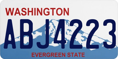 WA license plate ABJ4223