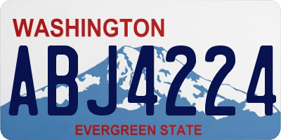 WA license plate ABJ4224