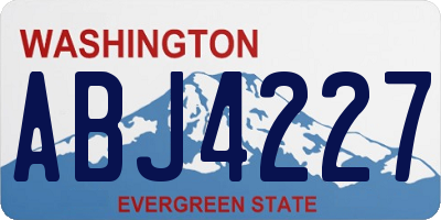 WA license plate ABJ4227