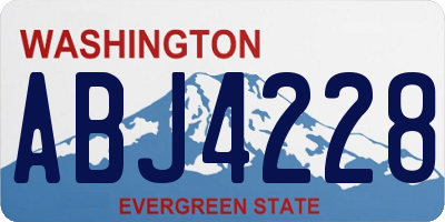 WA license plate ABJ4228