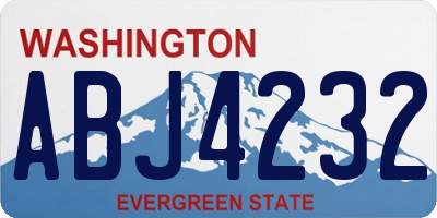 WA license plate ABJ4232