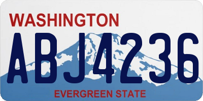 WA license plate ABJ4236