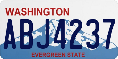 WA license plate ABJ4237