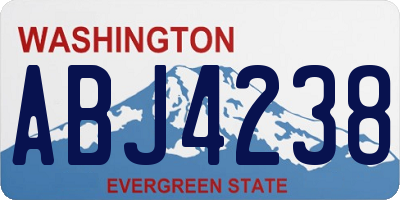 WA license plate ABJ4238