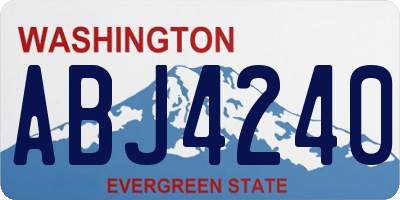 WA license plate ABJ4240