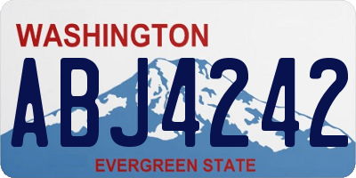 WA license plate ABJ4242