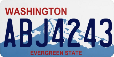 WA license plate ABJ4243