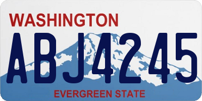 WA license plate ABJ4245