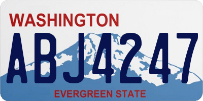 WA license plate ABJ4247