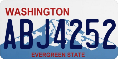 WA license plate ABJ4252