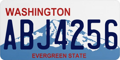 WA license plate ABJ4256