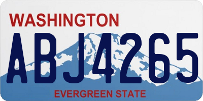 WA license plate ABJ4265