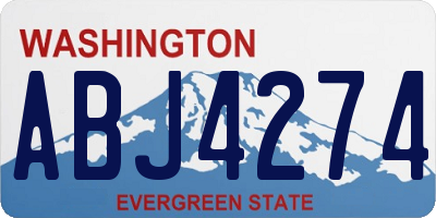 WA license plate ABJ4274