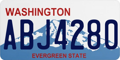 WA license plate ABJ4280