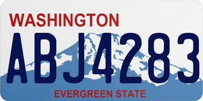 WA license plate ABJ4283