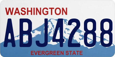 WA license plate ABJ4288
