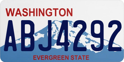 WA license plate ABJ4292