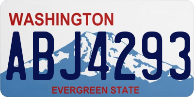 WA license plate ABJ4293
