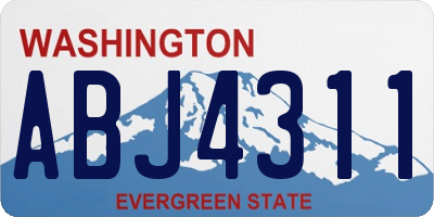 WA license plate ABJ4311