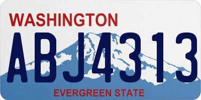 WA license plate ABJ4313