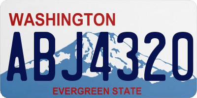 WA license plate ABJ4320