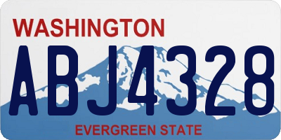 WA license plate ABJ4328