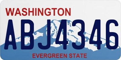 WA license plate ABJ4346