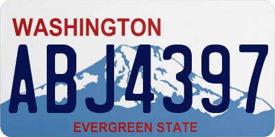 WA license plate ABJ4397
