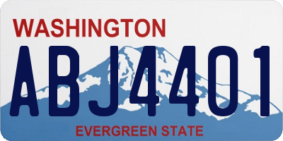 WA license plate ABJ4401