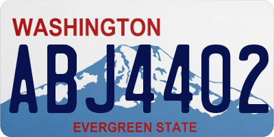 WA license plate ABJ4402