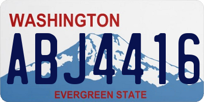 WA license plate ABJ4416
