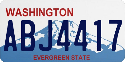 WA license plate ABJ4417
