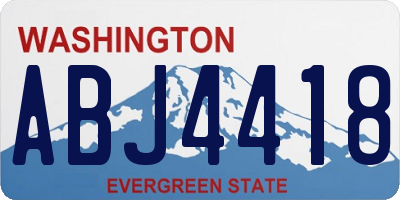 WA license plate ABJ4418